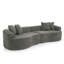 Canapé modulaire courbé 4 places en chenille avec coussins-2030803214