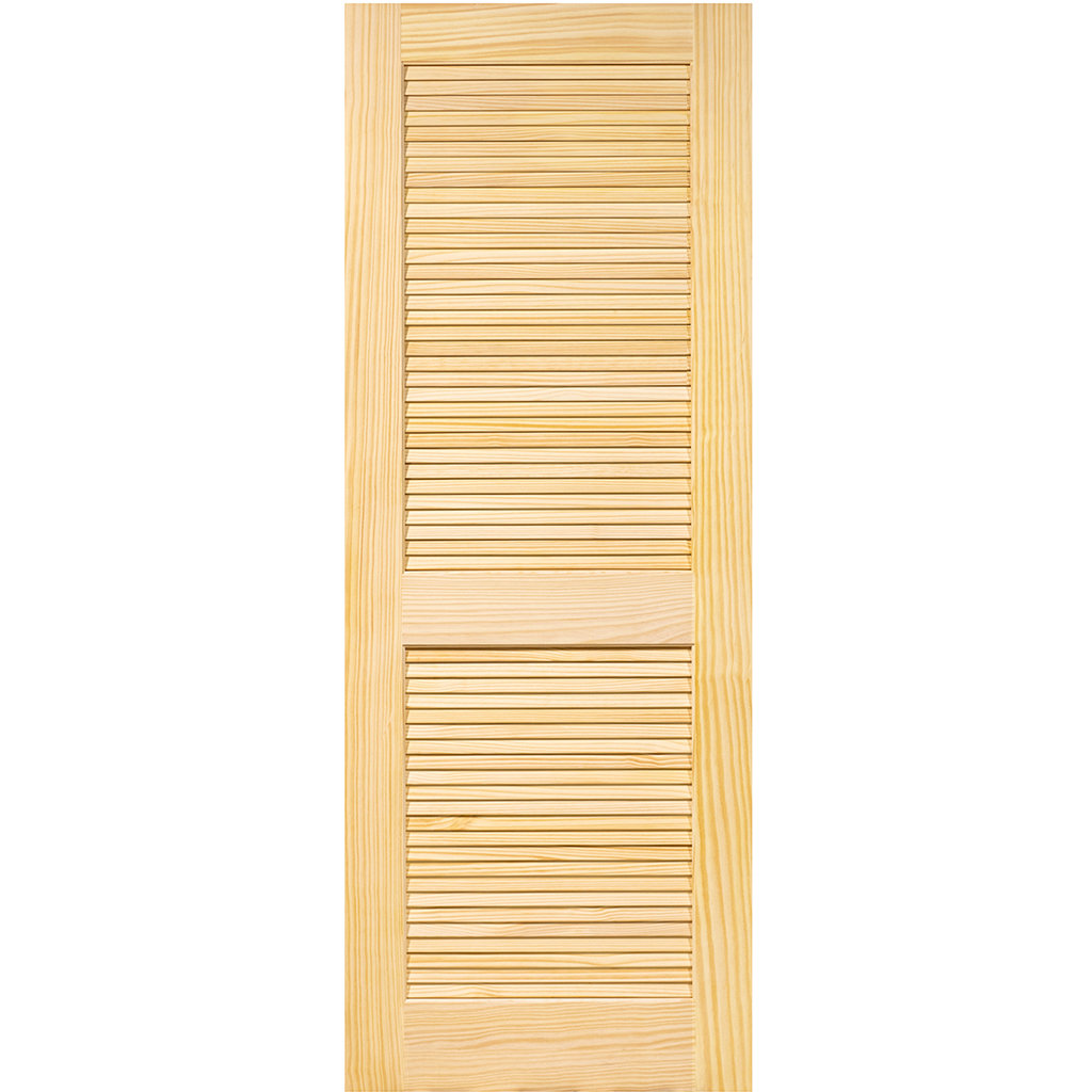 Louvered Solid Wood Unfinished Slab Standard Door Kimberly Bay 