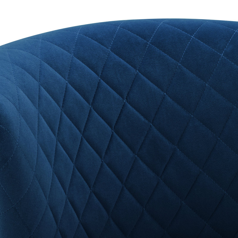 Chaise d'appoint en velours Tru, Bleu velours