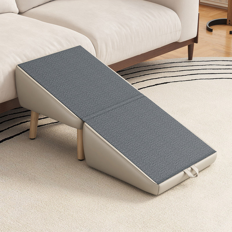 Escalier pliable pour animaux 2 en 1 pour chiot, Gray/Light Gray
