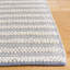 Tapis rayé gris / ivoire en laine / coton tissé à la main Deloera-102974042