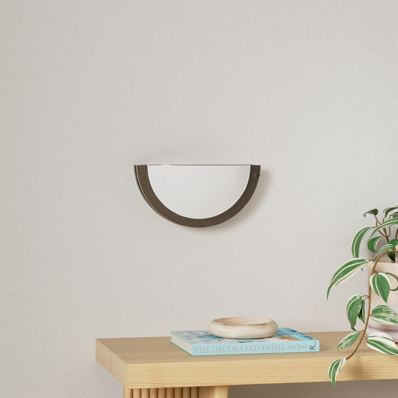 Color Temperature Adjustable Dimmable Wall Sconce,LED Half Moon Wall Fixture, Brushed Nickel