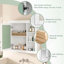 Armoire de salle de bain murale polyvalente avec miroir et rangement, optimisant l'utilisation de l'espace