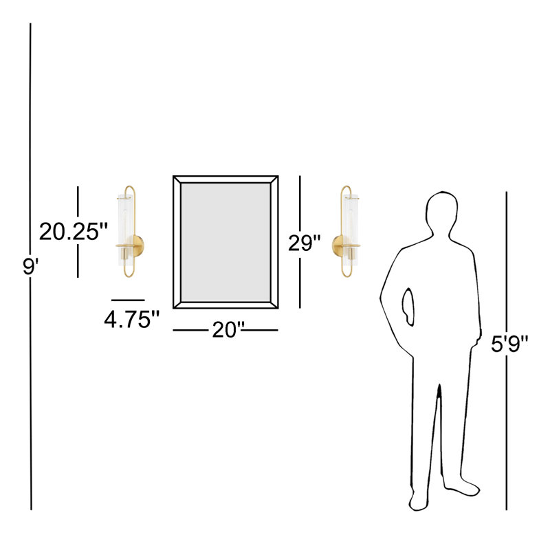 Applique à bras 1 lumière, Laiton vieilli