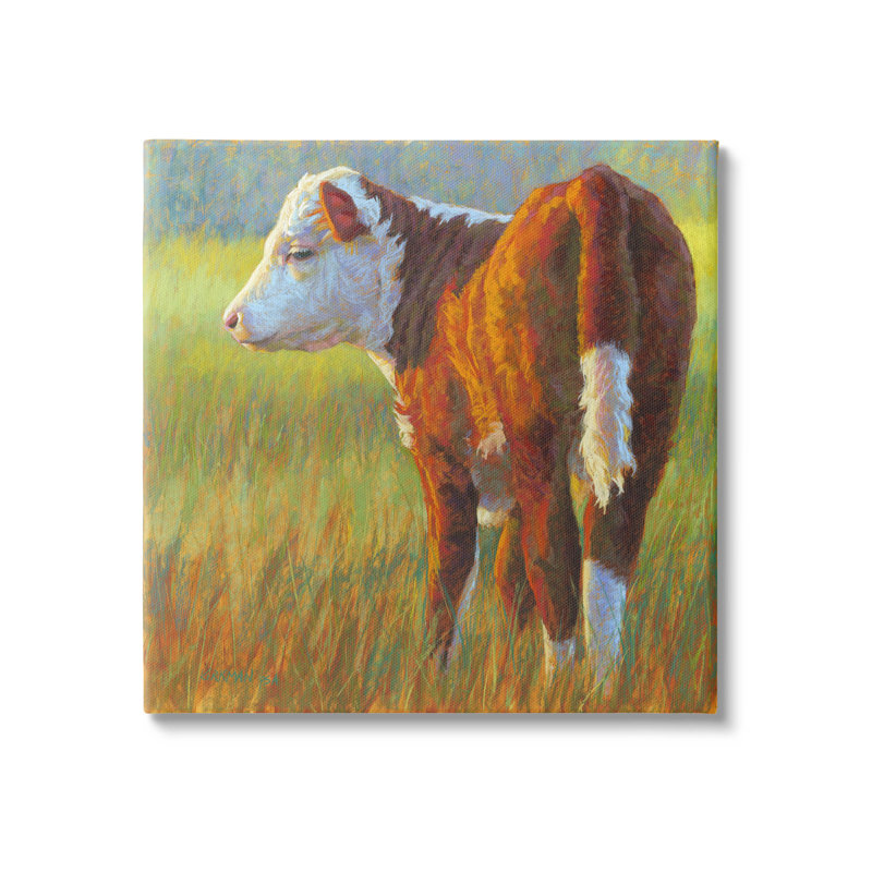 «Cow Cow Brzing Grassy Farm», art mural par Rita Kirkman, H 24 po x l 24 po x P 1,5 po