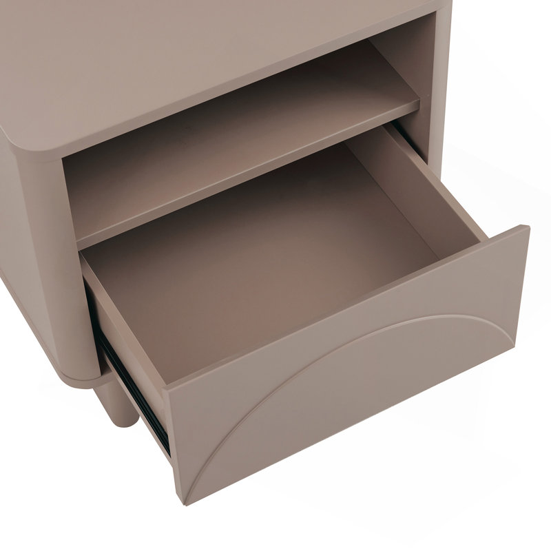 Ella 20" Nightstand in Mocha (1-Drawer), Mocha