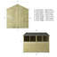 Mercia 8 x 6ft Overlap Apex Shed (Single Door)-66330806