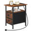 30cm W Metal Bedside Table