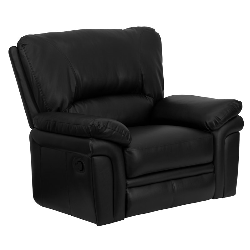 Leather Recliner, Black