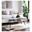 Table basse moderne avec tiroirs de rangement et compartiments ouverts Halima