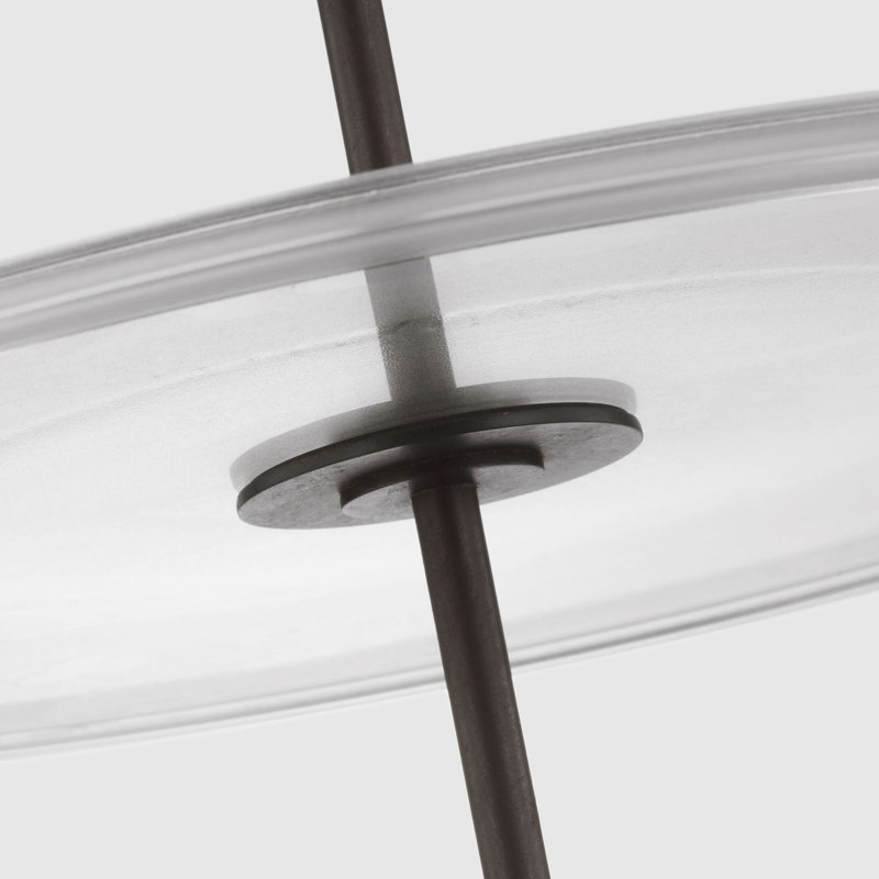 Chapman & Myers Lorford Smoke Bell Lantern, Aged Iron, 33.75" H x 20" W x 20" D, Clear Glass