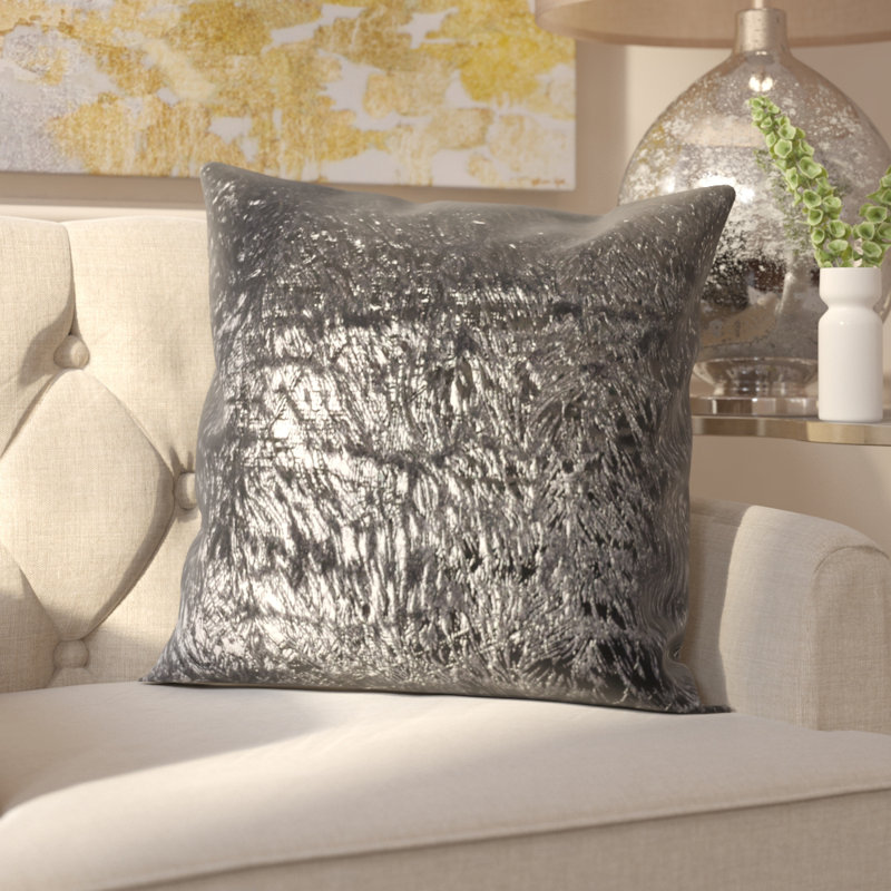 Fleischman Throw Pillow, Black, 24" x 24"