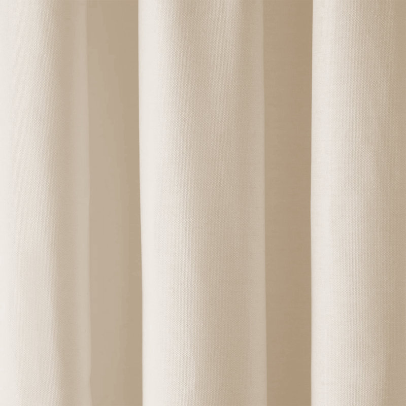 100% Room Darkening Blackout Eyelet Thermal Curtain, 117cm Width X 137cm Height, Cream