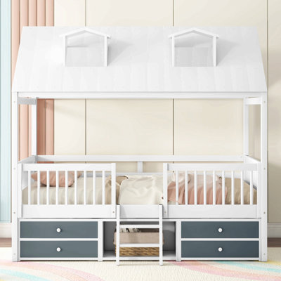 Wood Bed House Bed Frame