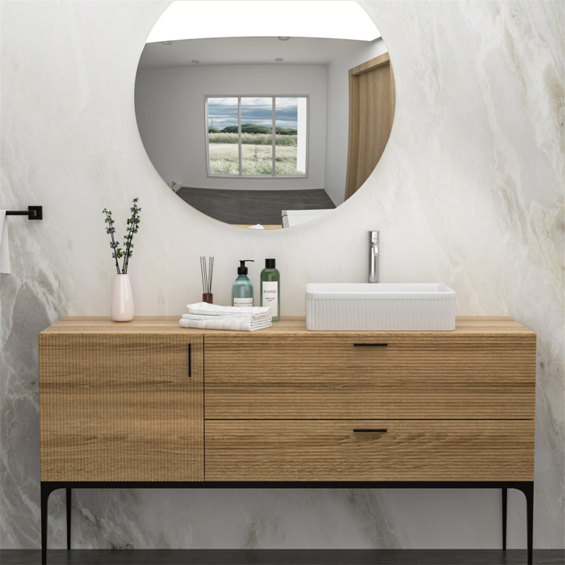 Lavabo de salle de bain rectangulaire en céramique blanche 19,63 "X 13,69"