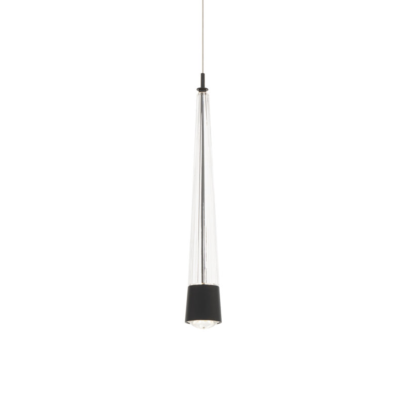 Black Glass LED Mini Pendant Light for Indoor/Outdoor Use