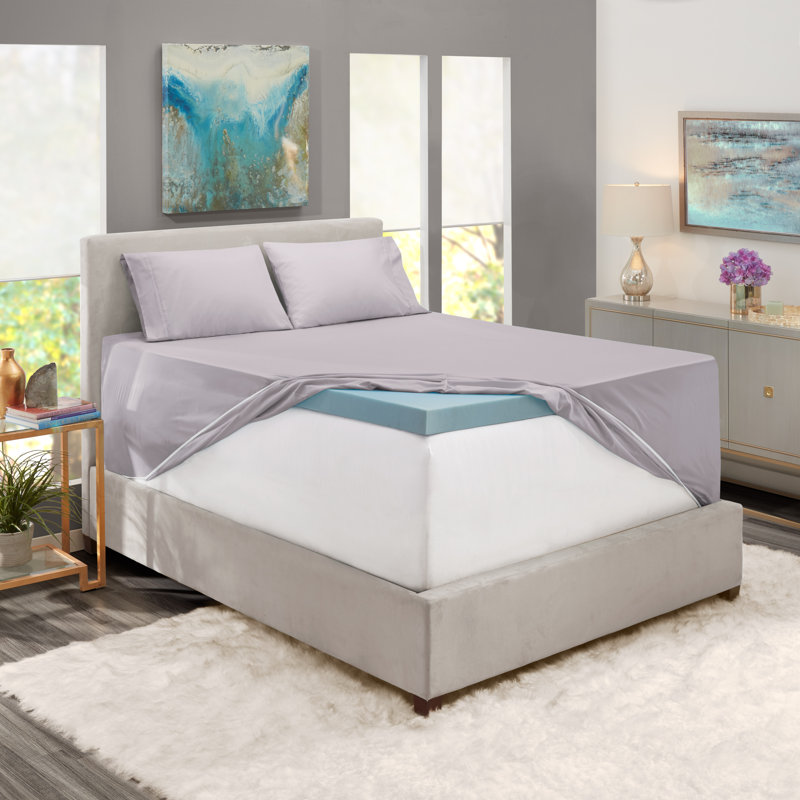 Microfiber Sheet Set, Light Gray, Split King Fitted Sheet