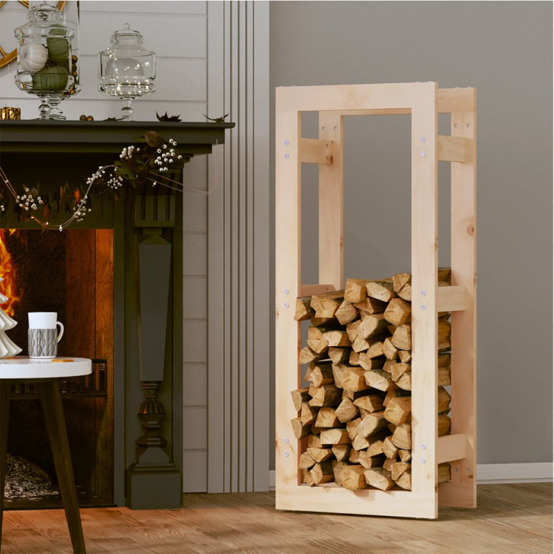 Firewood Rack 41x25x100 cm Solid Wood Pine, Brown