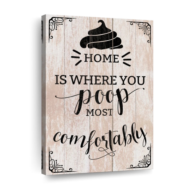 «Bathroom Humor Quotes», impression sur toile, H 48 po x l 32 po x P 1,25 po