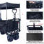 Chariots pliables avec wagons de 140 L pliables avec auvent amovible, chariot pliable avec roues pour tout-terrain avec frein, chariot pliable avec sac isotherme, pour le camping-118414687-118414686