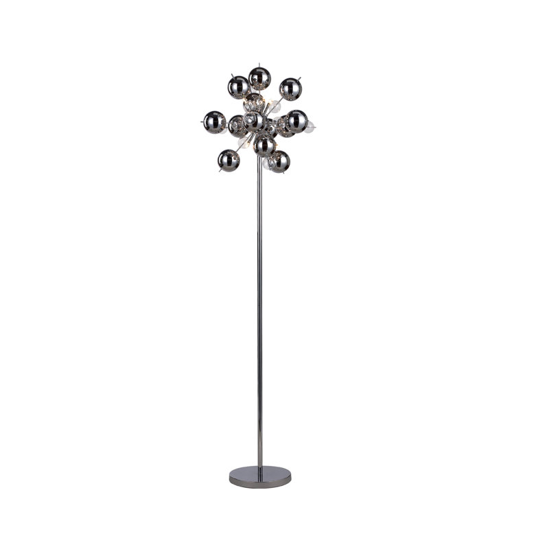 Antionette 167cm Novelty Floor Lamp, Chrome/Clear