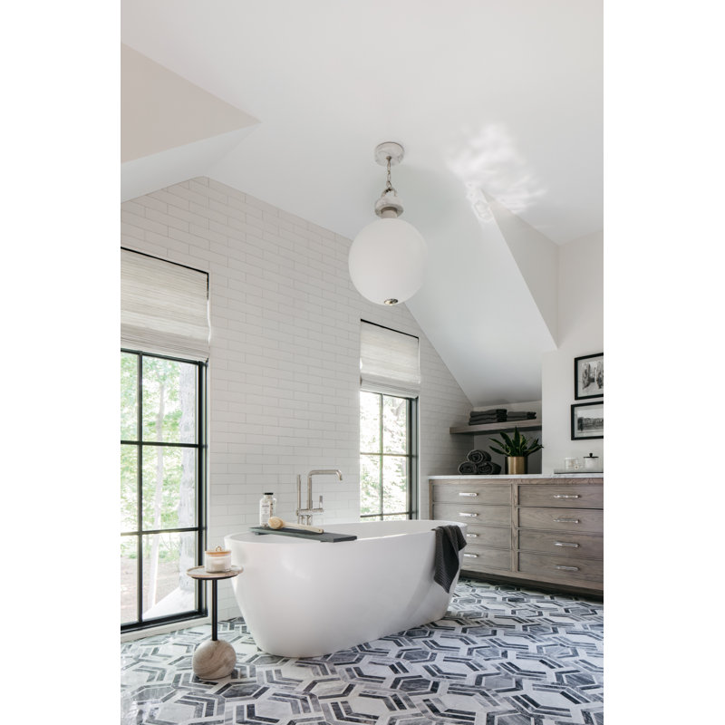 Haru 1 Light Pendant, Burnished Nickel