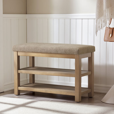 Banc de rangement pour chaussures rembourré Hahnville
