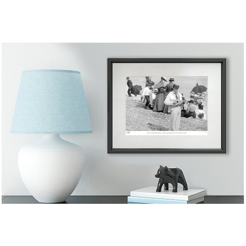 Littlehampton, The Mandolin Player 1898 by Francis Frith - Single Picture Frame Print, 40cm H x 50cm W x 2.3cm D