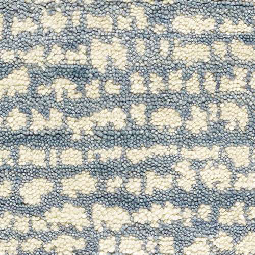 Shepherd Hand Knotted Wool Rug, Rectangle 5' x 8', Pewter Blue