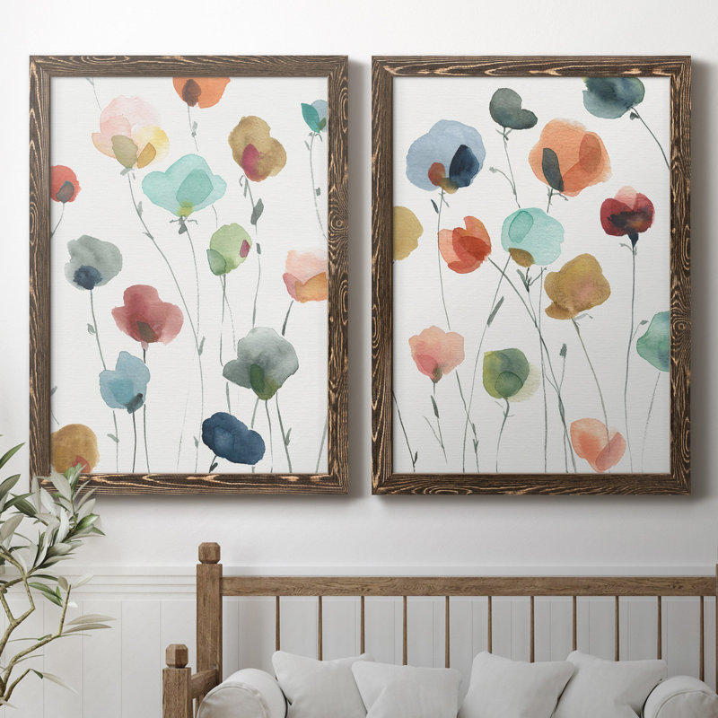 «Lollipop Garden I», ensemble de 2 impressions, Toile encadrée, H 44 po x l 31 po x P 1 po, Érable