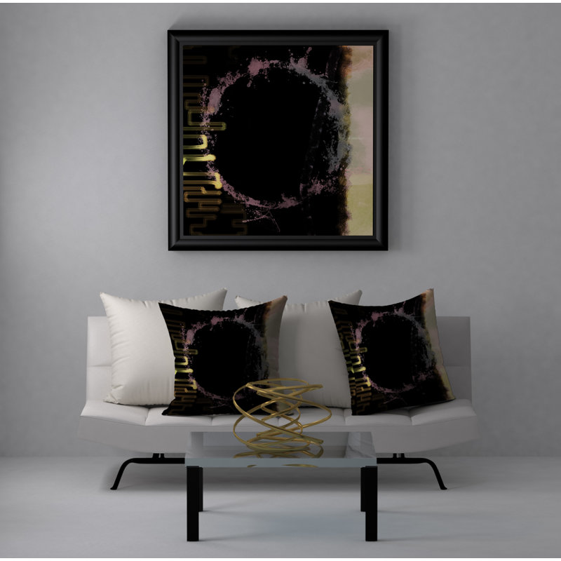 Abstract Reversible Throw Pillow, 18" x 18"