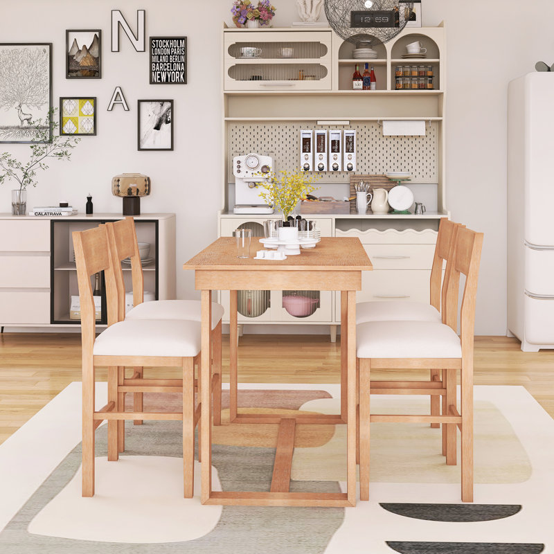 Ensemble de table de salle à manger 47 pièces 47,2 "avec 4 chaises