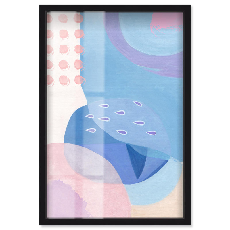 «Doll Memories - Pretty Blue II Shadowbox Print Colorful Abstracts» par Art Remedy, Noir, H 16 po x l 11 po