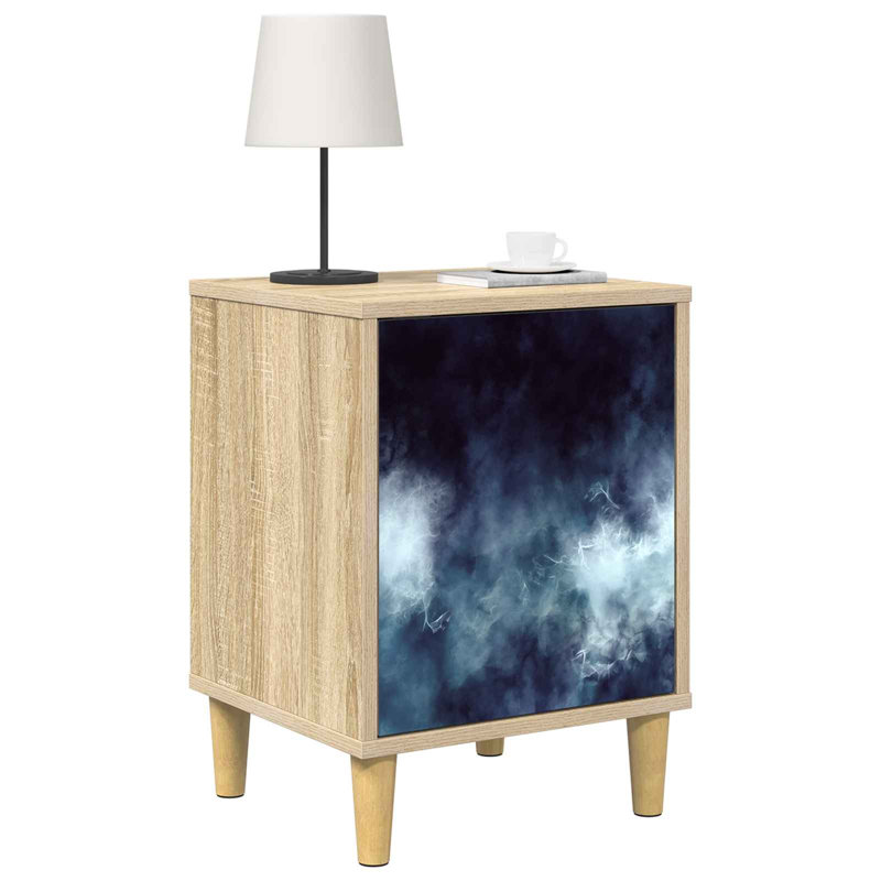  Bedside Cabinet Sonoma Oak Engineered Wood Nightstand Bedroom Furniture