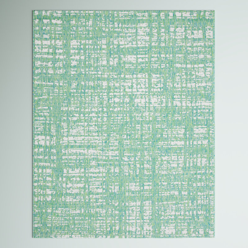 Lovise Performance Abstract Indoor/Outdoor Area Rug, Rectangle 6'7" x 9'6"