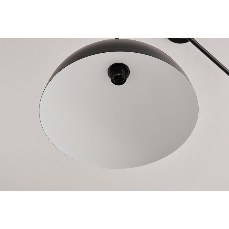 Luminaire suspendu double à hauteur réglable 41,3 po Duke (ampoule non incluse), Noir