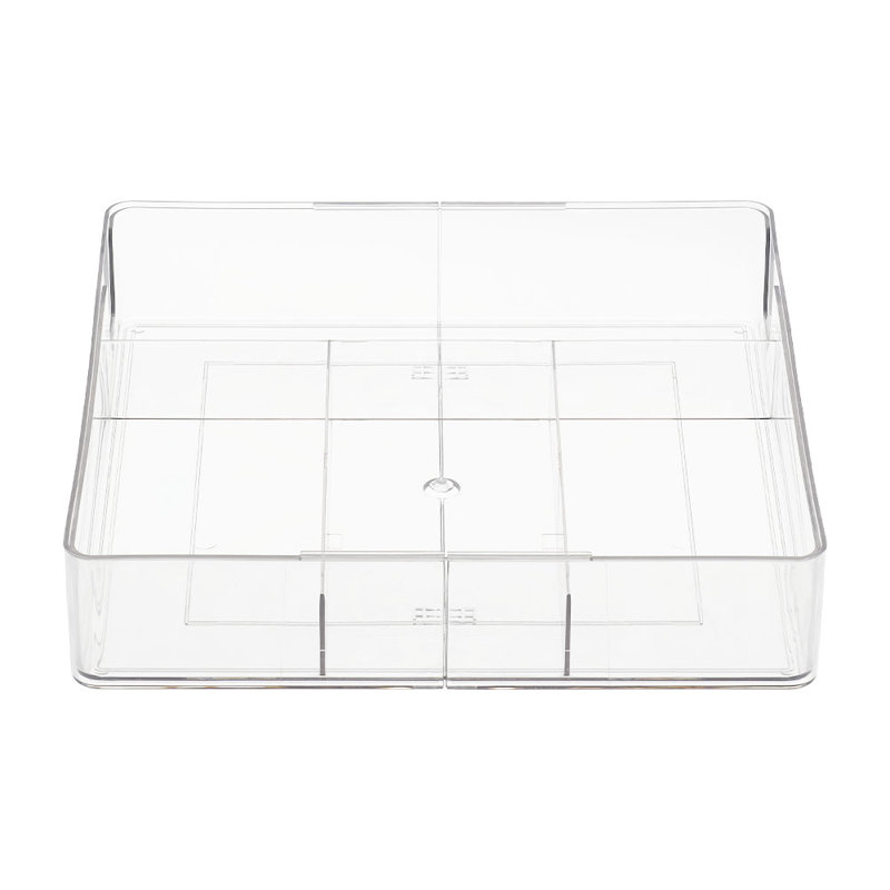 Adjustable Clear Drawer Organiser Tray with 4 Compartments