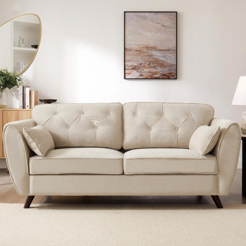 Wangara 3 Seater Sofa, Beige Linen