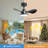 Lemarco 24'' Ceiling Fan with LED Light, 6-Speed Quiet DC Motor, Remote Control & Reversible Mode-1593200702