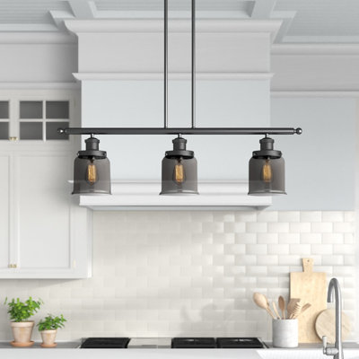 Ballston Urban - Bell - 3 Light 36" Stem Hung Island Light - 5"Dia.