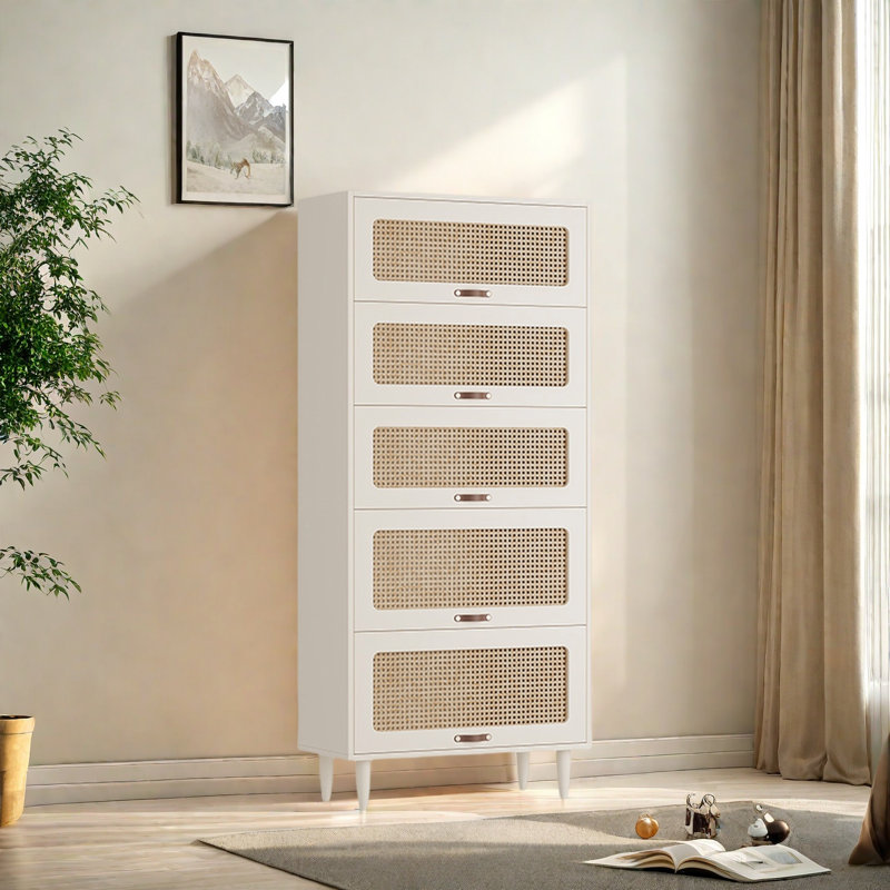 Rabehi, Blanc, (5 tablettes) H 70 po x l 31,4 po x P 13,7 po