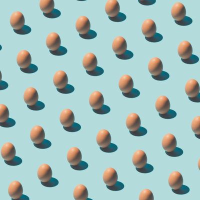 Pattern Made Of Eggs by Ivan101 - Wrapped Canvas Print