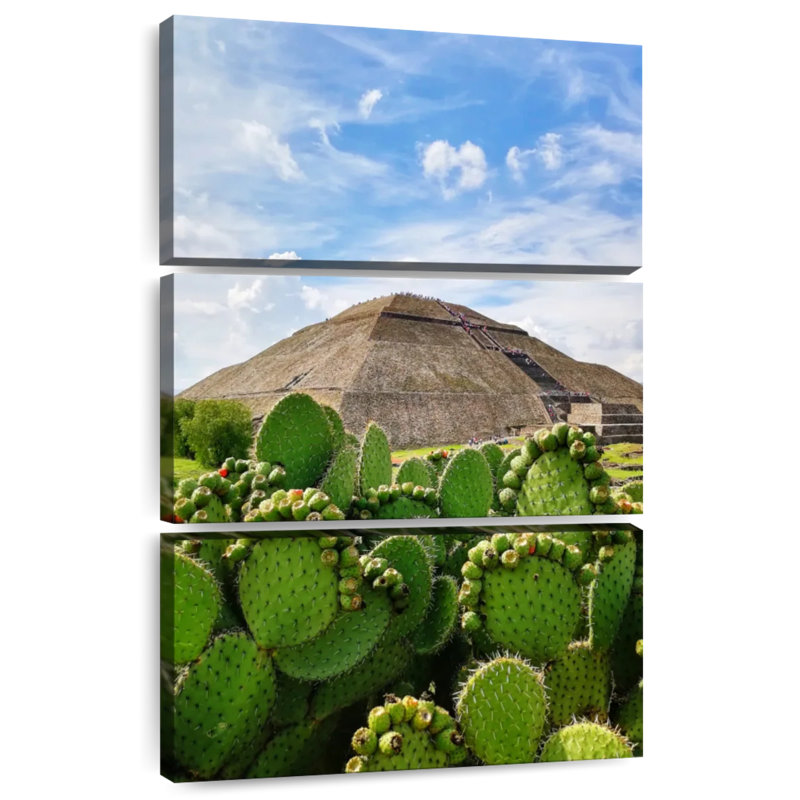 Lilie Teotihuacan sur un cactus, H 45 po x l 28 po