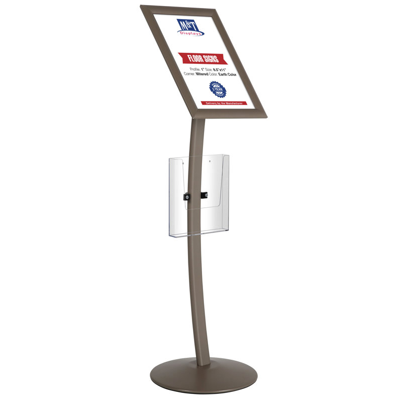 Pedestal Sign Holder, Earth Color