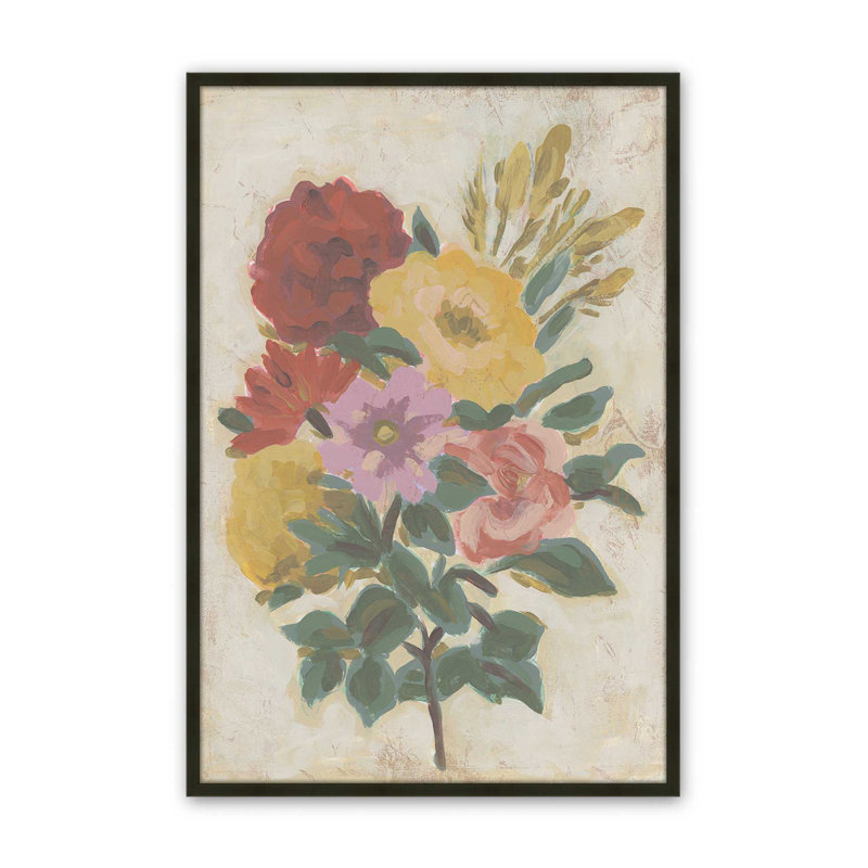 «Harvest Bouquet II» par June Erica Vess, reproduction d'art, H 36 po x l 24 po, Open Corner Framed Print without Mat Paper