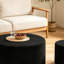Ensemble de repose-pieds rond 2 pièces pour le salon, repose-pieds en velours côtelé moderne avec mousse haute densité (ensemble de 2)-207190197