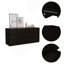 Commode double 6 tiroirs, dessus, noir-1177303208