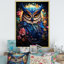 Représentation fantastique d'un hibou enchanté II sur toile