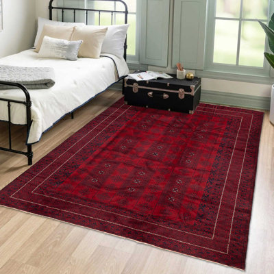 Tapis rouge Teimani 7 pi 1 po x 9 pi 1 po