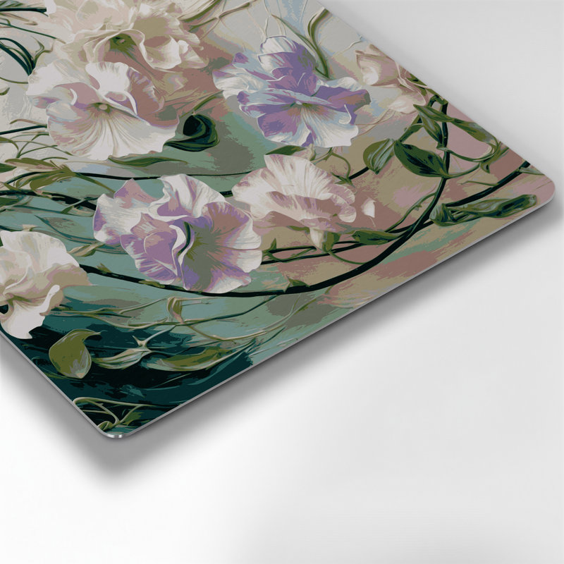 Art mural en métal Botanical Sweet Pea, H 144 po x l 144 po x P 0,05 po